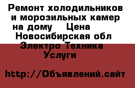 Ремонт холодильников и морозильных камер на дому. › Цена ­ 350 - Новосибирская обл. Электро-Техника » Услуги   